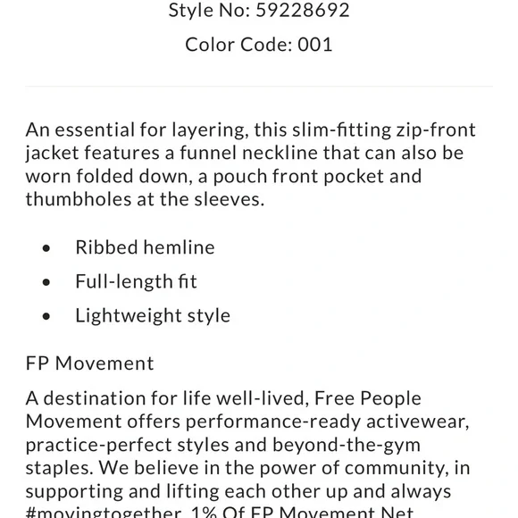 FP Movement by Free People Black Jean Jacket - Picture 6 of 7